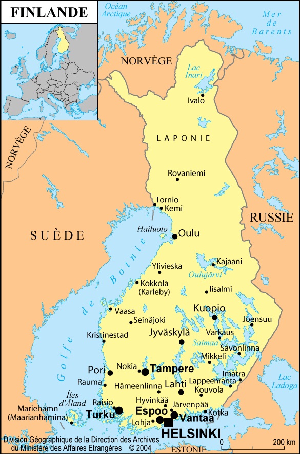 carte finlande - Image