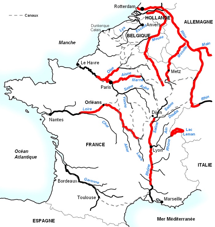 carte des fleuves