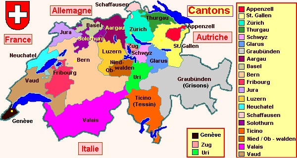 suisse carte cantons